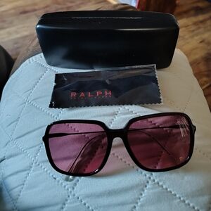 Ralph Lauren Black Sunglasses with Pink Lenses